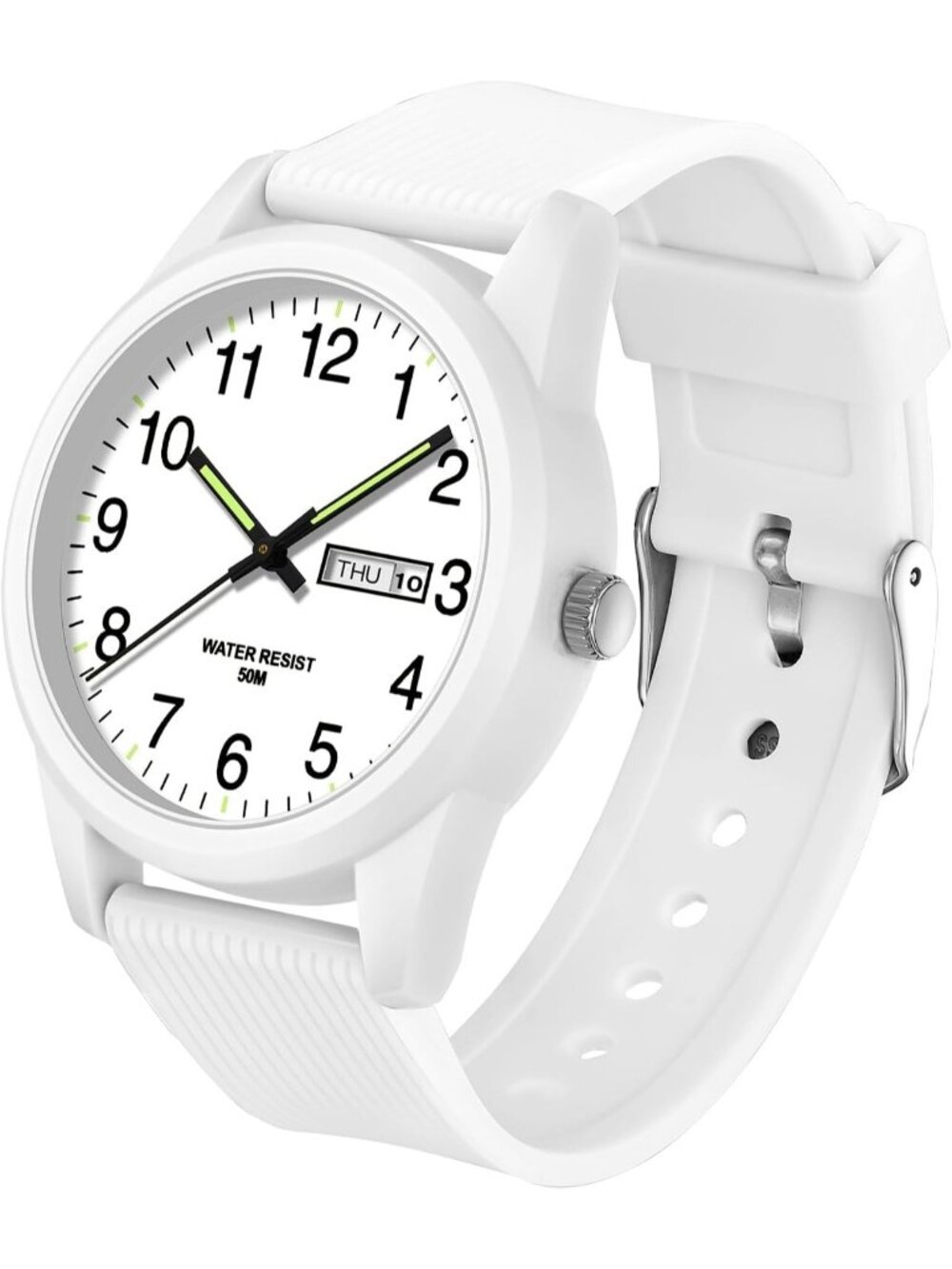 Men's White Simple Minimalist Sport Waterproof Casual Analog  Quartz Wrist Watch